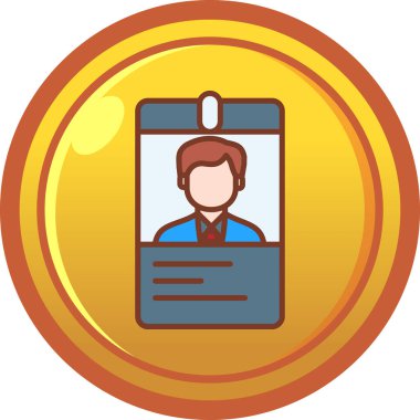 Kimlik kartı olan bir kartın vektör çizimi