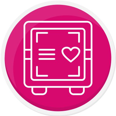 Aşk. Web simgesi basit illüstrasyon