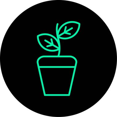 vektör bitki simgesi, vektör illüstrasyonu