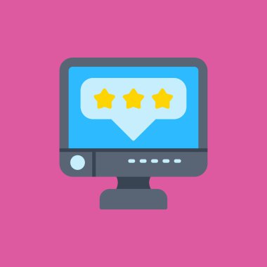 derecelendirme vektörü düz renk simgesi