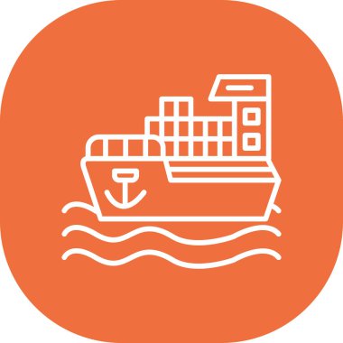 Bir gemi simgesinin vektör çizimi