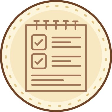 Kontrol listesi. Web simgesi basit illüstrasyon