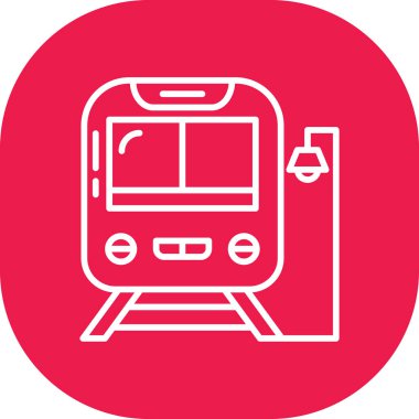 otobüs durağı simge vektör çizim