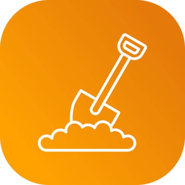 kürek simgesi vektör illüstrasyonu