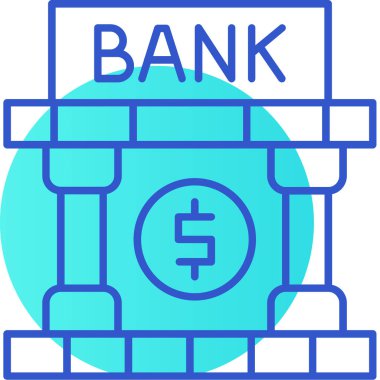 Banka binası. simge tasarımı