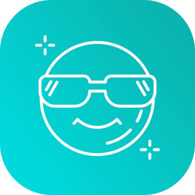 çizgi gözlüğü simgesi beyaz arkaplanda izole edildi. Gözlük çerçevesi sembolü. Renkli taslak konsepti. vektör