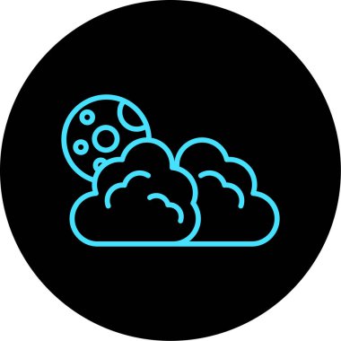 Bulut simgesi vektör illüstrasyonu