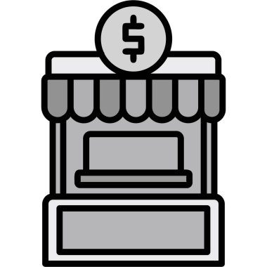 banka simgesi vektör illüstrasyonu