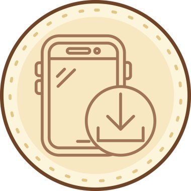 Akıllı telefonun vektör çizimi