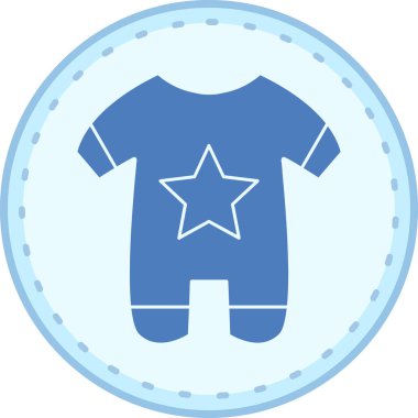 Bebek kıyafetleri. Web simgesi vektör illüstrasyonu