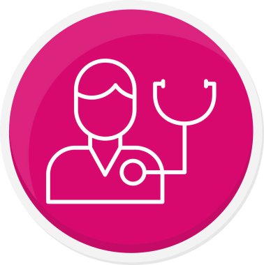 Tıp doktoru vektör simgesi modern basit illüstrasyon