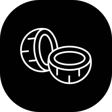 Siyah renkli iki sikke simgesi beyaz arkaplanda izole edilmiş. Sikkeler ve sikkeler sembolik vektör çizimi.