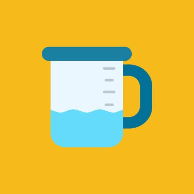 İçkili bir fincan kahve. düz dizayn. vektör illüstrasyonu.