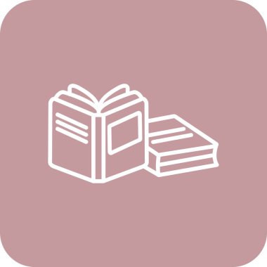 Kitap. Web simgesi basit illüstrasyon