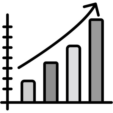 iş grafiği simgesi ana hat biçiminde