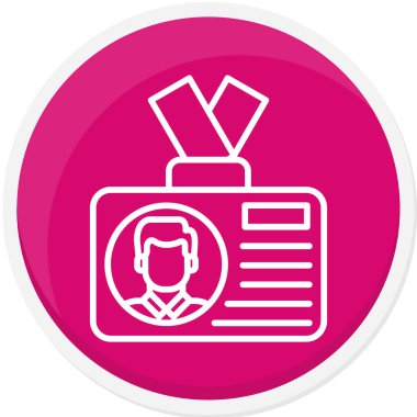 Rozet vektör simgesi. iki renkli düz yuvarlak sembol, pembe ve gri renkler, yuvarlak açılar, beyaz arkaplan.