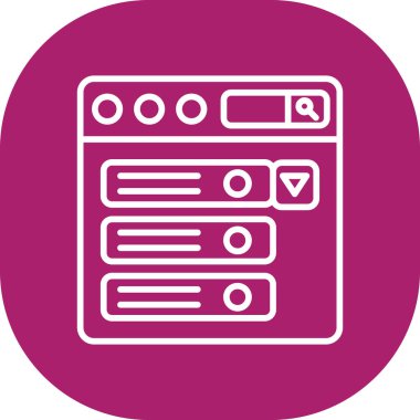 tarayıcı simgesi vektör illüstrasyonu