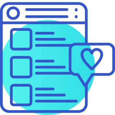 Aşk. Web simgesi basit tasarım