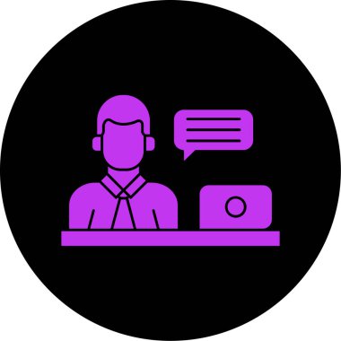 Vektör sohbet simgesi illüstrasyonu