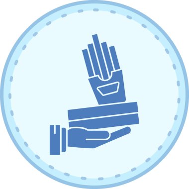 Sigara ve sigara tutan bir elin vektör çizimi