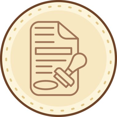 Belge simgesinin vektör illüstrasyonu