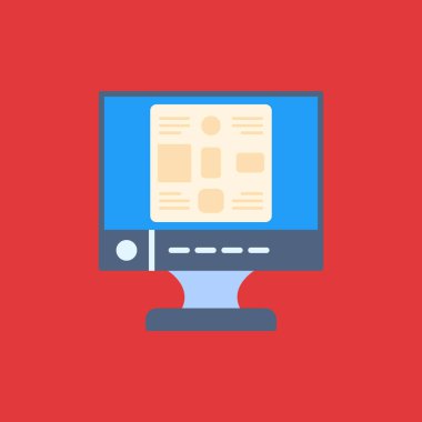 dizüstü bilgisayar simgesi, vektör illüstrasyonu