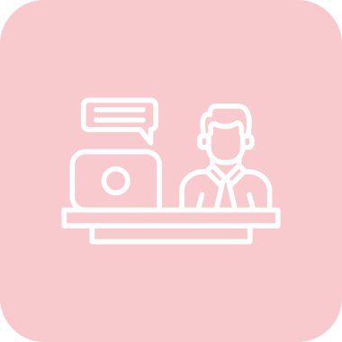 Modern kadının vektör çizimi