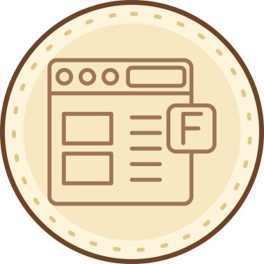 Tarayıcı web tasarım simgesi - taslak biçimi