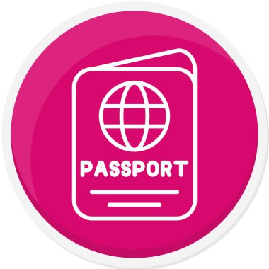 Passport simgesini. Vektör çizim