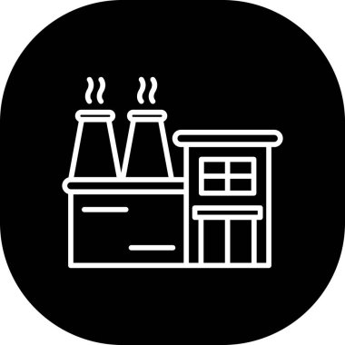 Fabrika simgesi vektör illüstrasyonu