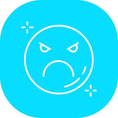 Kızgın simge vektör illüstrasyonu