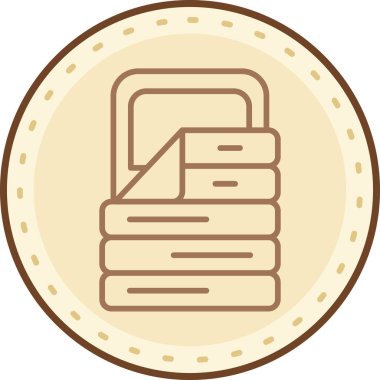 Cüzdan simgesi, vektör illüstrasyonu