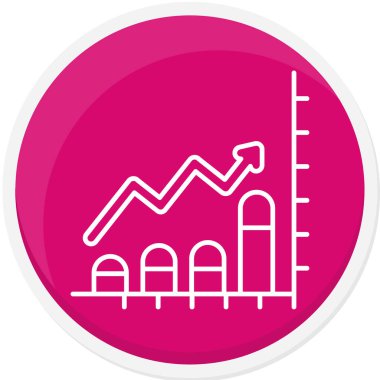 Bir pasta grafiği simgesinin vektör çizimi