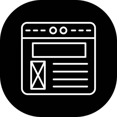 Web tarayıcı vektör simgesi