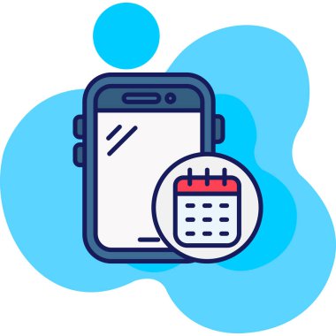 akıllı telefon takvimi tarih simgesi - taslak biçimi