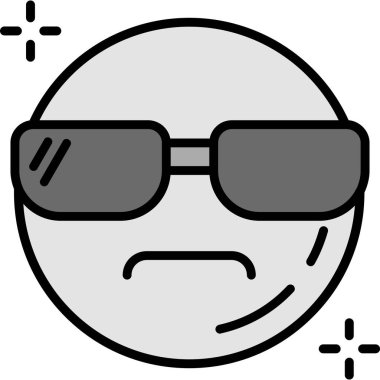 Gözlük. Web simgesi basit illüstrasyon