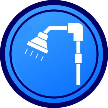 Mavi ve beyaz bir ikonun vektör illüstrasyonu