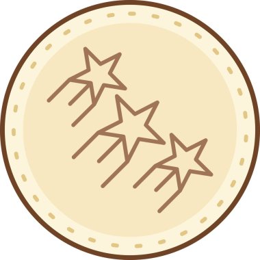 Bir yıldız simgesinin vektör illüstrasyonu