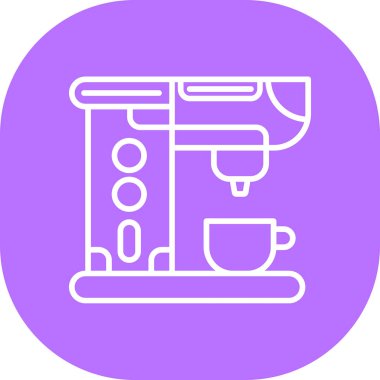 kahve makinesi simgesini, vektör çizim