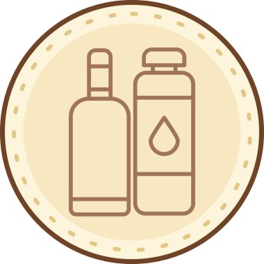 Bir süt şişesinin vektör illüstrasyonu