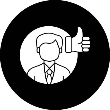 Bir iş adamı simgesinin vektör çizimi