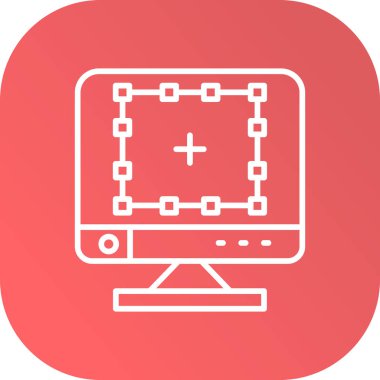 bilgisayar vektör simgesi modern basit illüstrasyon