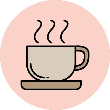 Çay. Web simgesi basit illüstrasyon