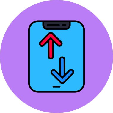 Akıllı telefon. Web simgesi basit illüstrasyon