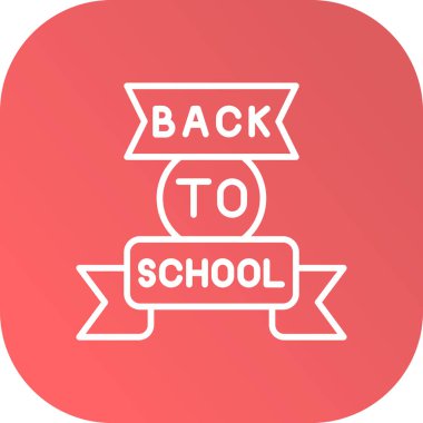 Okul ikonuna geri dön. Düz dizayn. izole resim.