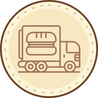 Kamyon. Web simgesi basit illüstrasyon