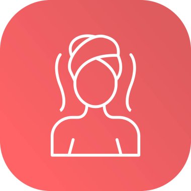 kadın simge vektör illüstrasyonu