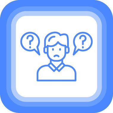 Soru. simge simgesi basit illüstrasyon