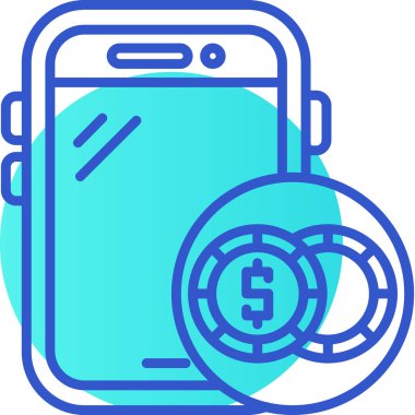 mobil para simgesi, vektör illüstrasyonu