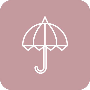 şemsiye simgesi vektör illüstrasyonu.